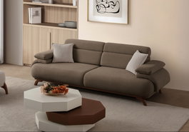 Atelier Del Sofa Bonjo Walnut - Earth Sofá de 3 plazas